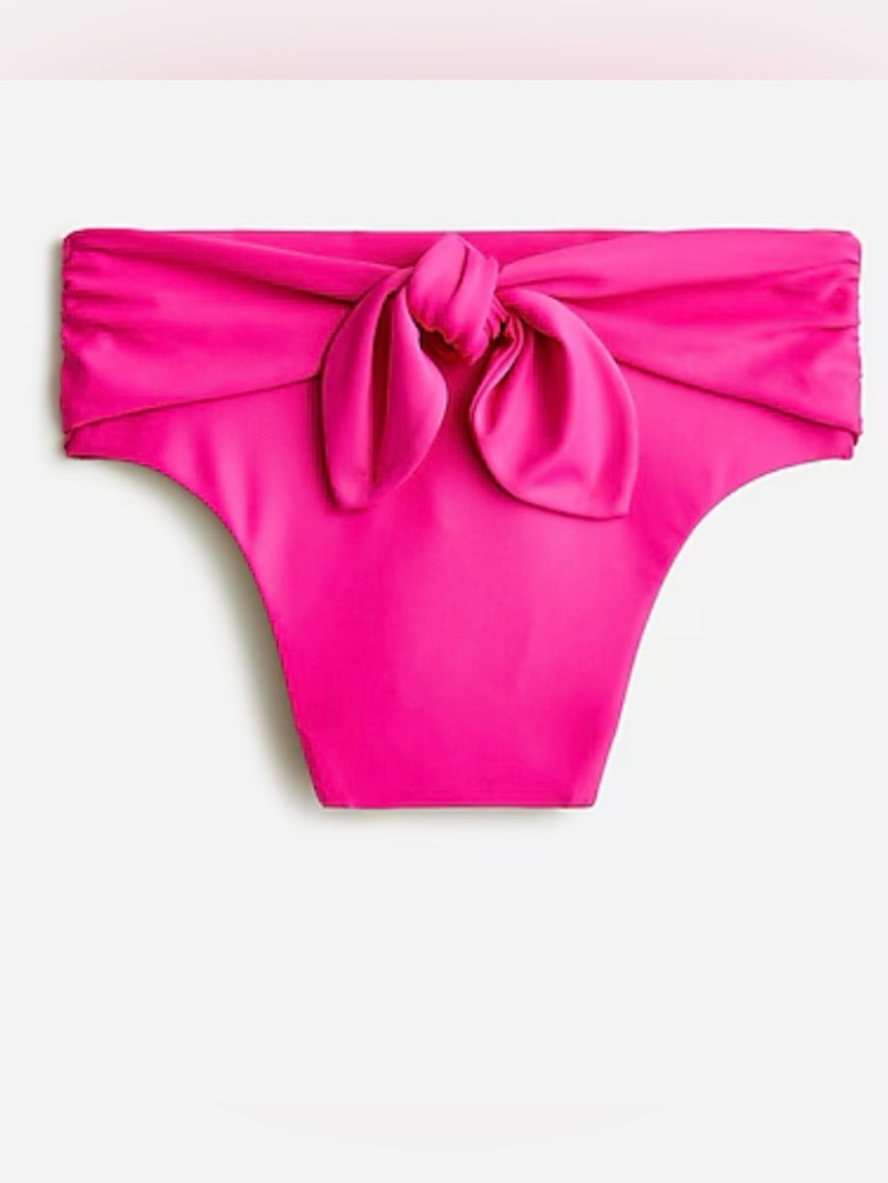 Hot Pink Knot-Front Bikini Bottom
